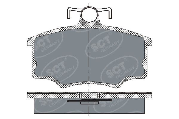 SCT GERMANY Комплект тормозных колодок, дисковый тормоз SP 186 PR